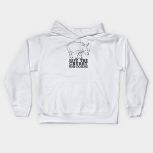 Save the Chubby Unicorns, Rhino Conservation, African Wild Kids Hoodie